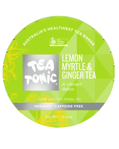 Lemon Myrtle and Ginger Tea - Travel Tin Loose Leaf Tea Organic