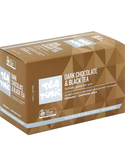 Dark Chocolate & Black Tea -  20 Teabags Box Organic