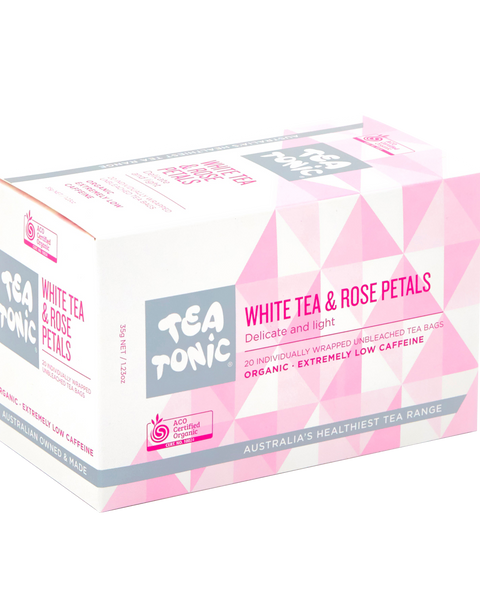 White Tea & Rose Petals -  20 Teabags Box Organic