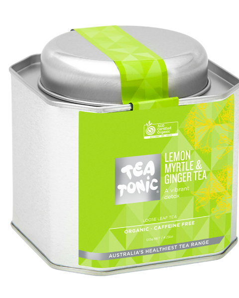 Lemon Myrtle and Ginger Tea - Tin Loose Leaf Organic