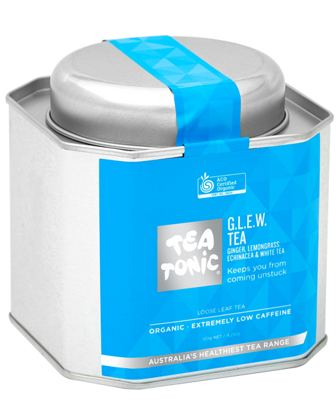 GLEW (Ginger, Lemongrass, Echinacea, White Tea) Tea - Tin Loose Leaf Organic