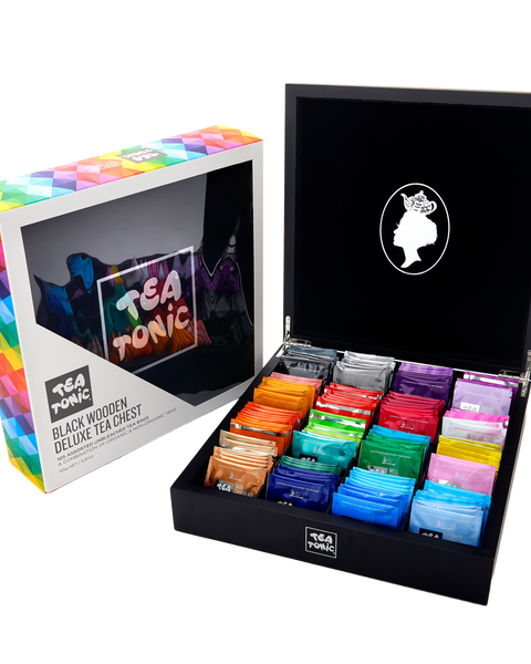 Black Wooden - Deluxe Tea Chest, 16 cavity