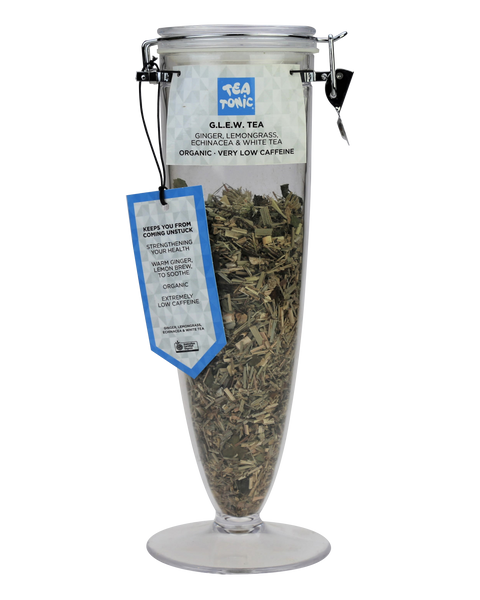 GLEW (Ginger, Lemongrass, Echinacea, White Tea) Tea - Cone Jar