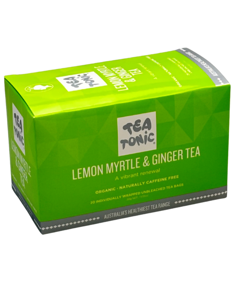 Lemon Myrtle and Ginger Tea -  20 Teabags Box Organic