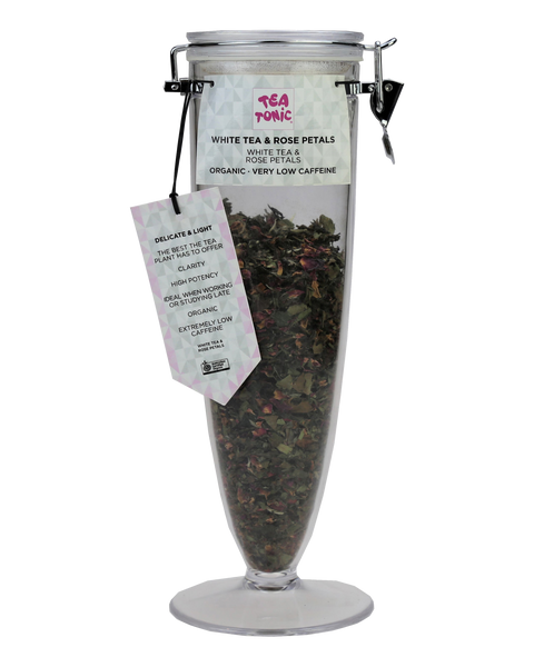 White Tea & Rose Petals Loose Leaf Cone Jar
