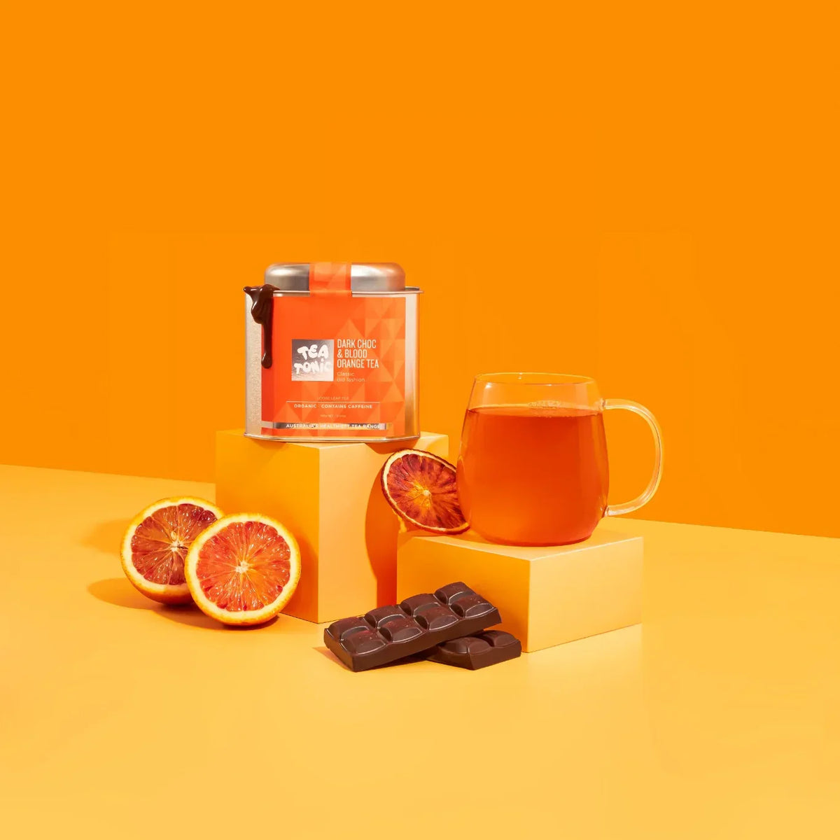 Blood Orange & Dark Chocolate Tea Cocktail