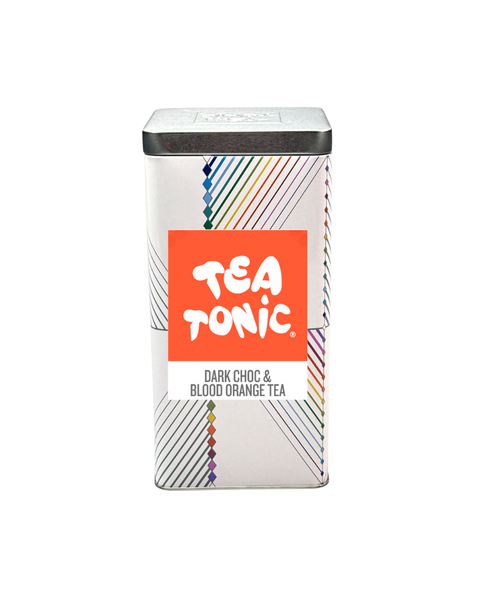 TALL TIN BLOOD ORANGE & DARK CHOC TEA - 50 TEABAGS