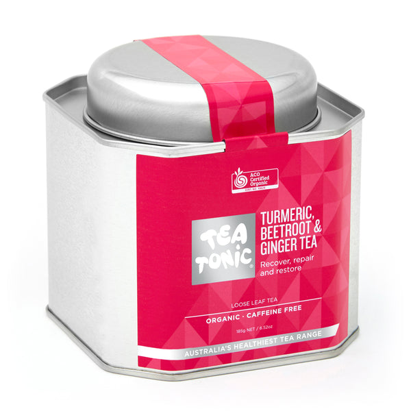 Turmeric  Beetroot & Ginger Tea - Tin Loose Leaf Organic