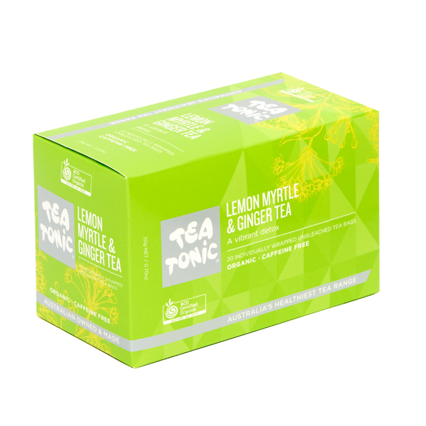 Lemon Myrtle and Ginger Tea -  20 Teabags Box Organic
