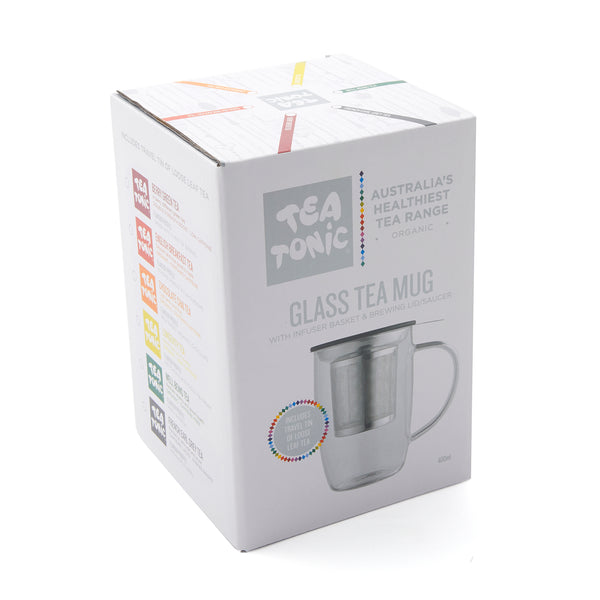 Tea Mug For 1 - Including Well Being Tea loose Leaf travel Tin