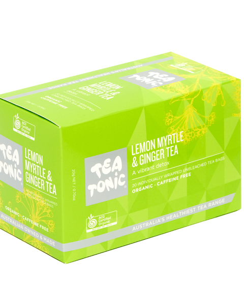 Lemon Myrtle & Ginger Tea -  20 Teabags Box Organic