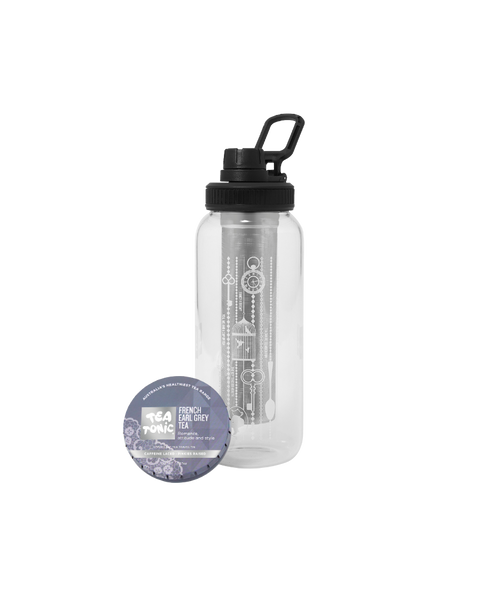 Glass Tea Bottle 1L - FRENCH EARL GREY TEA