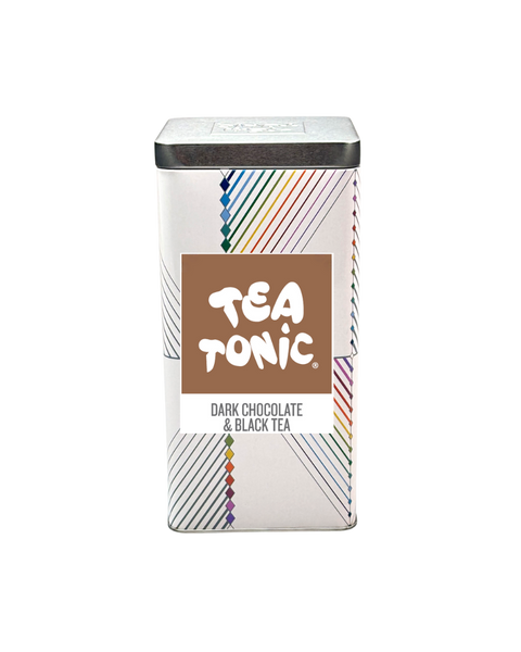 TALL TIN DARK CHOC & BLACK TEA - 50 TEABAGS