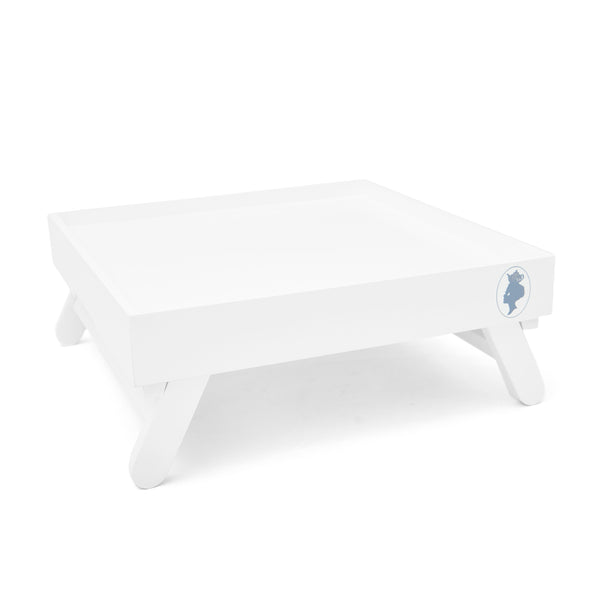 Wooden Tea Tray - White