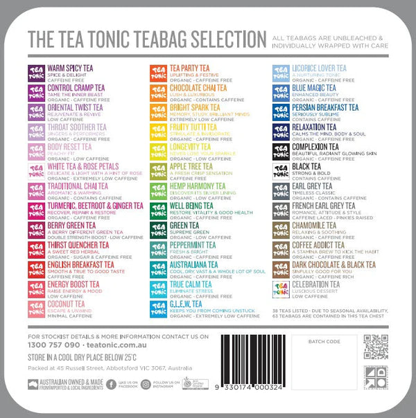 EMPTY Tin Mini Diamond Tea Chest - 4 Cavities