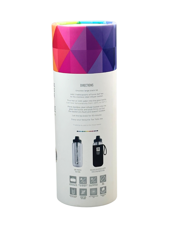 Glass Tea Bottle 1L - BRIGHT SPARK TEA