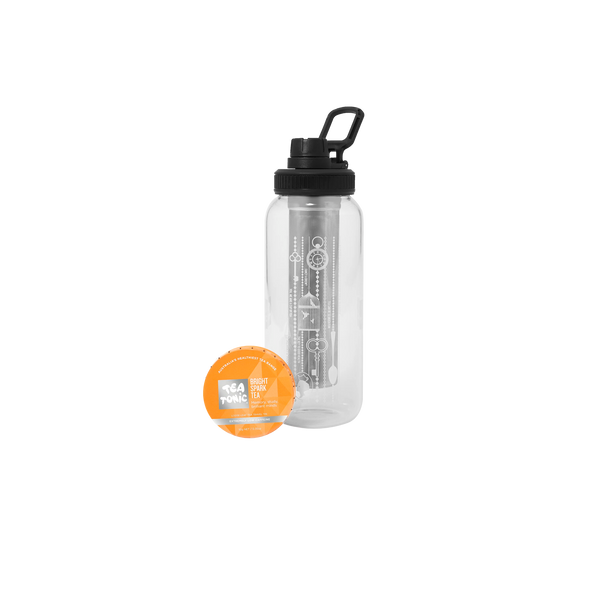 Glass Tea Bottle 1L - BRIGHT SPARK TEA
