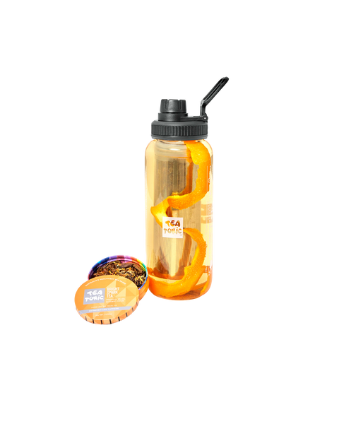 Glass Tea Bottle 1L - BRIGHT SPARK TEA