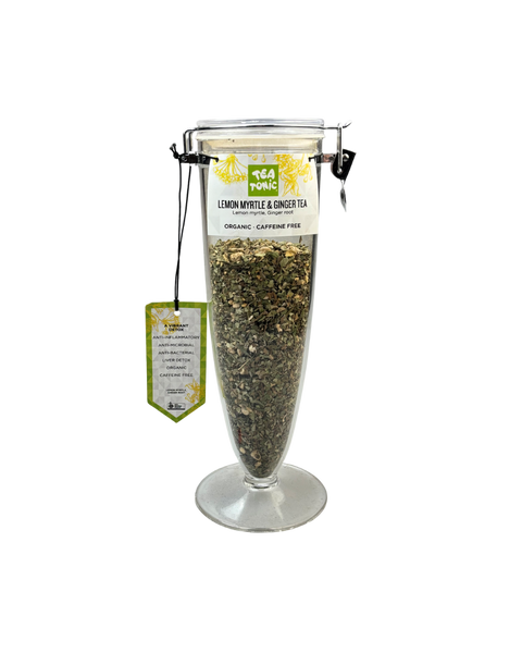 Lemon Myrtle and Ginger Tea Loose Leaf Cone Jar