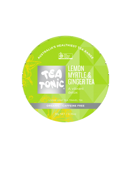 Lemon Myrtle and Ginger Tea - Travel Tin Loose Leaf Tea Organic