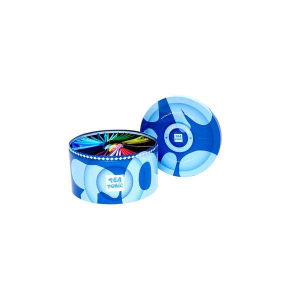 Calming Selection Round Tin - 40 Calming Gourmet Tea + Mini Tin of Sparkling Rosebuds