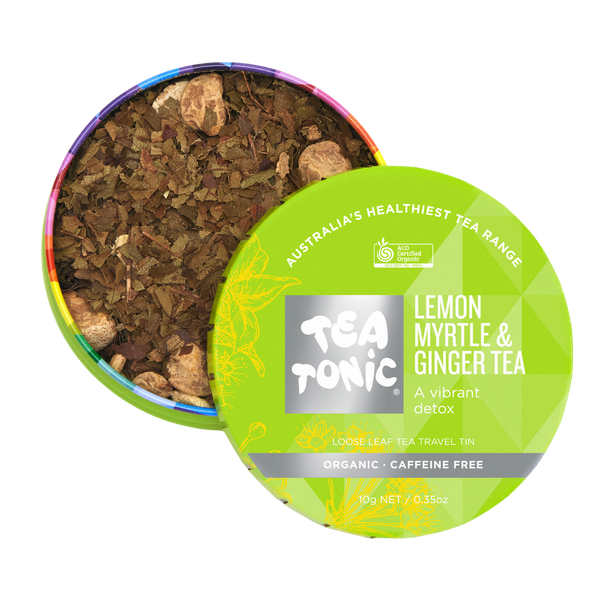 Lemon Myrtle and Ginger Tea Loose Leaf Travel Tin