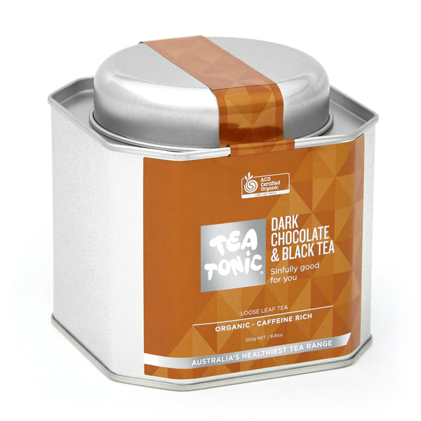 Dark Chocolate & Black Tea 250g - Tin Loose Leaf Organic