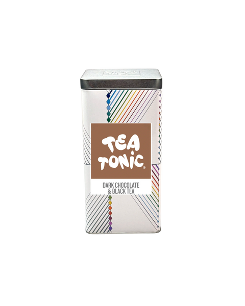TALL TIN DARK CHOC & BLACK TEA - 50 TEABAGS
