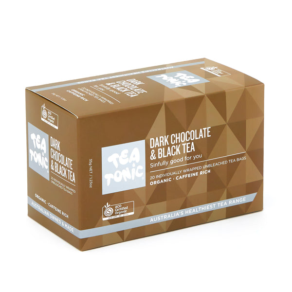 Dark Chocolate & Black Tea -  20 Teabags Box Organic