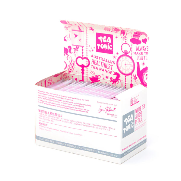 White Tea & Rose Petals -  20 Teabags Box Organic