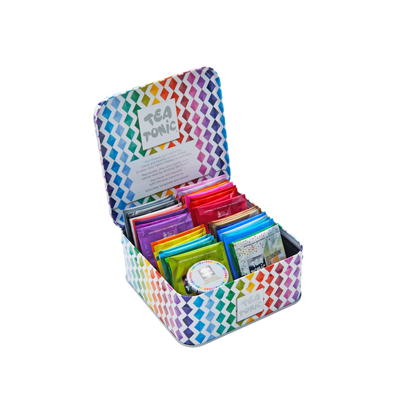 High Tea Chest - 33 teabags & mini Gold Sugar (to make any tea sparkle)