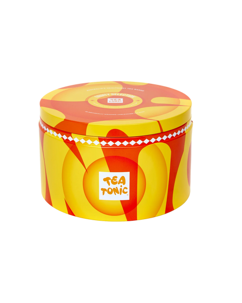 Fruity Selection Round Tin - 40 Fruity Gourmet Teas + Mini Tin of Gold Sugar