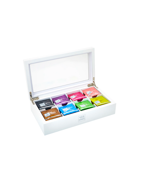 White Wooden Luxury Tea Chest