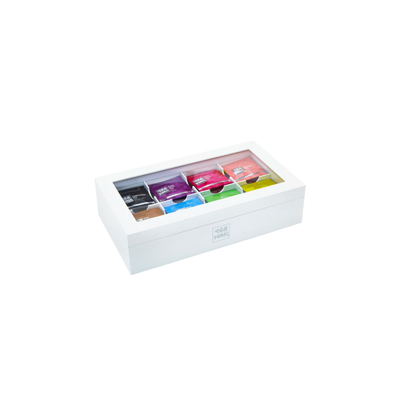 White Wooden Luxury Tea Chest