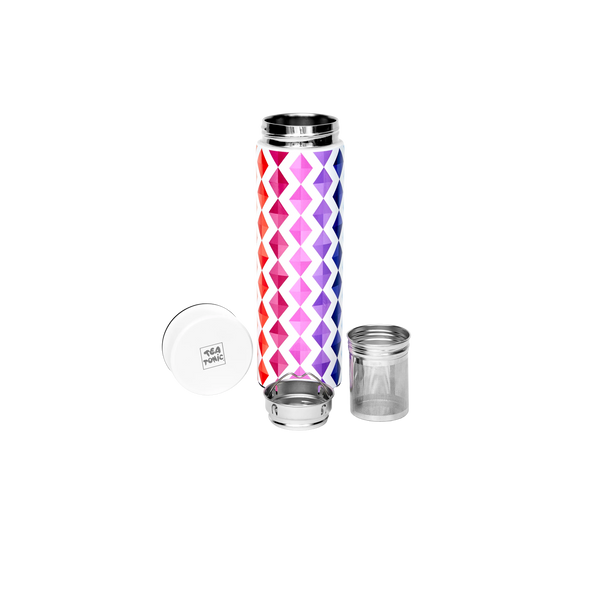 Thermal Tea Bottle with Infuser 450ml with Body Reset Tea Loose Leaf Travel Tin