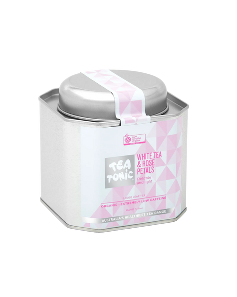 White Tea & Rose Petals - Tin Loose Leaf Organic